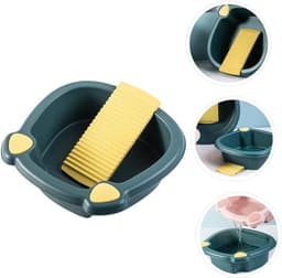 1set Handwasbak Met Wasbord Kleding Delicate Items Compact Vouwbaar Voor Thuis Studentenhuis — thumbnail 2