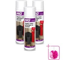 3 x HG - Tegen Nare Geurtjes In Textiel - Natuurlijk Zuiveringsproces - Veilig Voor Alle Textiel - 400 ml - Bulkverpakking - Geurverwijdering textiel - Douchemop - Stankmoleculen oplossen
