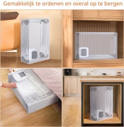 QEVA Elektrisch Droogrek - Droogrek Elektrisch - Verwarmde Droogrek - Grijs - 80cm x 47cm x 170cm — thumbnail 3