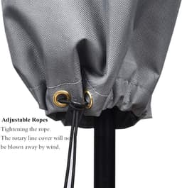 waslijn Cover 16x16x165cm Waterdichte Roterende Droger Cover Kleding Luchter Met Zip 600D Hoge Dichtheid Oxford PVC Coating, Groen — thumbnail 5