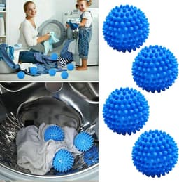 Wasballen voor wasmachine, 4 stuks, wasdrogerballen, natuurlijke weekmakers, herbruikbaar, pvc, 6 cm diameter — thumbnail 3