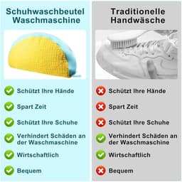 Waszakken, wasmachine, dieptereiniging, schoenenzak, wasmachine, herbruikbare en robuuste waszak, schoenen voor sportschoenen, tennisschoenen enz. (geel) — thumbnail 4