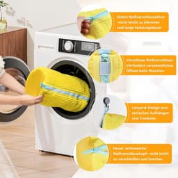 1 stuk schoenen waszak, schoenwaszak wasmachine met verborgen ritssluiting, geel — thumbnail 3