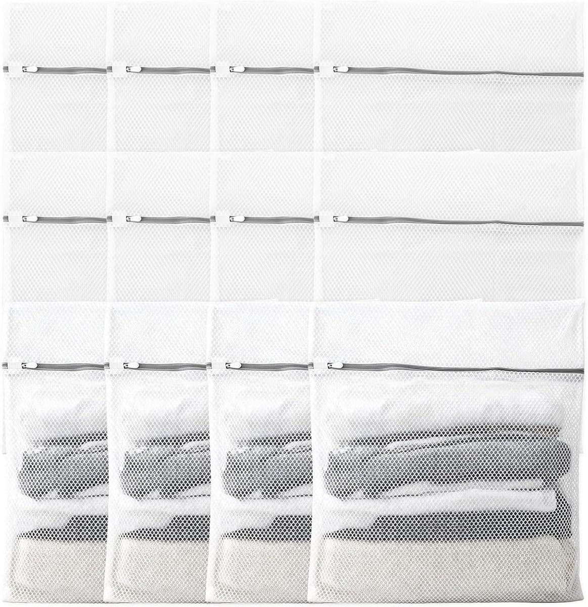 Set van 12 Grote Waszakken 50 x 60 cm, Wasnet voor Wasmachine met Rits, Ideaal voor Jassen, Beddengoed en Reisopslag — afbeelding 1