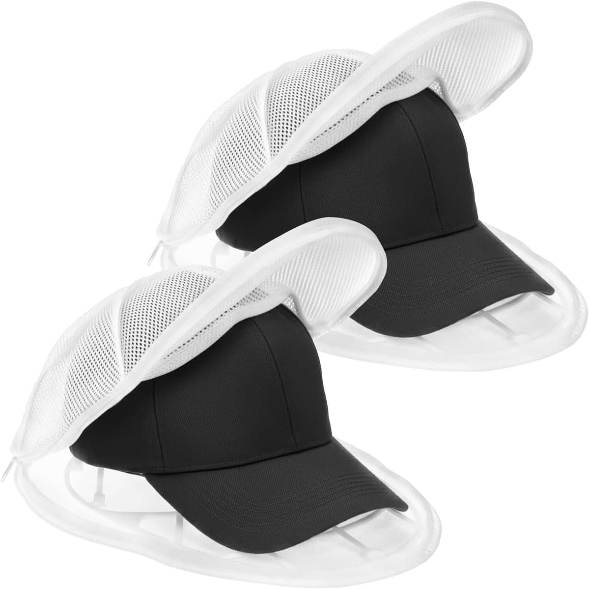 2 Stuks cap hoedenwasser, cap wasmachinevorm met geïntegreerd beschermnet, cap shaper, voor de meeste petmaten — afbeelding 1