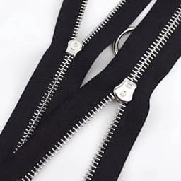 Metal Replacement Sewing Nylon Zippers, 5pcs Metal Zippers Strong Zippers Colorful Zippers(Army Green,Close End 30Cm) — thumbnail 3