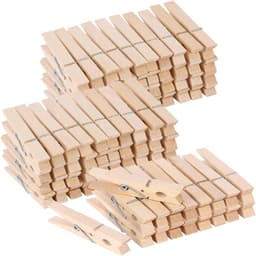 EXCITAT Wasknijpers - Clips - Houten wasknijpers - voor knutselen en decoreren - 100 stuks — thumbnail 1