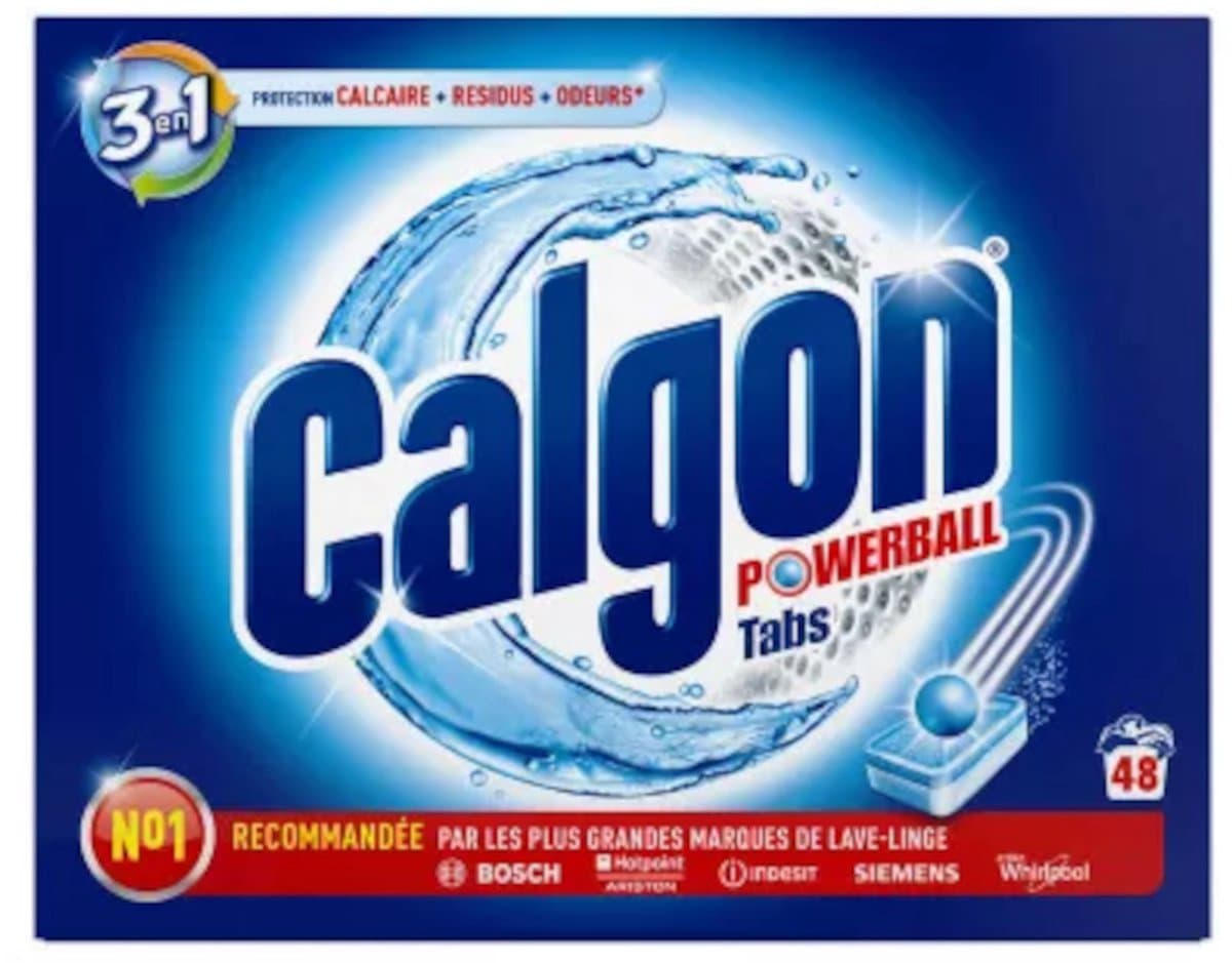 Calgon 4in1 - Wasmachinereiniger en Antikalk - 48 Tabs — afbeelding 1