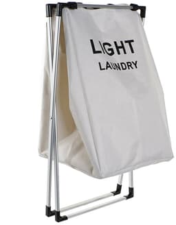 Benson Wasmanden set - 2x 60 Liter compartiment - Light / Dark - 39 x 38 x 60 cm - aluminium frame — thumbnail 4