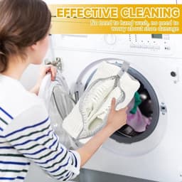 2X Waszak - Wasnet Voor Schoenen - Waszak Voor Schoenen - Schoenen Waszak - 39 x 19 Cm - Netje Anti-Vervorming - Delicaat Wasgoed - Schoen Wassen - Schoenenwaszak - Wasgoed - Wasmachine - Schoenen / Sneakers - Met Rits En Hangende Ring - Herbruikbaar — thumbnail 3