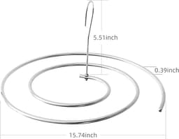 2-pack spiraalhangers van roestvrij staal 304, ruimtebesparende hangers voor lakens, spreien, dekens, banken, plaids, omslagdoeken en capes — thumbnail 4