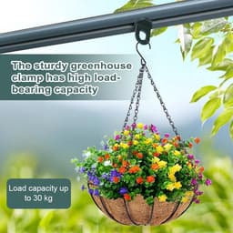 Pack of 30 Greenhouse Clips - Plant Holders - Hanging Arrangements - Climbing Aid Clips - Plastic Greenhouse Accessories - Perfect for Your Greenhouse and Paradise — thumbnail 4