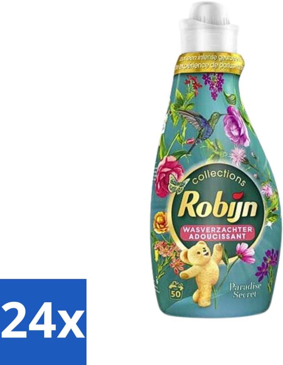 Robijn Collections - Wasverzachter - Paradise Secret - 1,25L - 50 Wasbeurten - Voordeelverpakking - 24 stuks — afbeelding 1