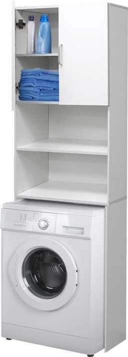 Wasmachinekast met twee deuren 190x63 cm Wit — thumbnail 1