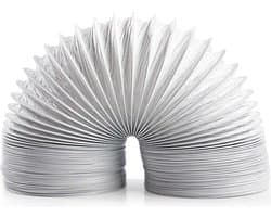 Nedis PVC Luchtafvoerslang - 100 mm - 3.00 m - Geschikt voor: Luchtventilatie / Wasdrogers - Wit