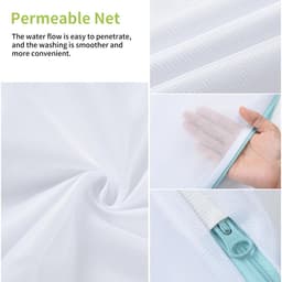 Dailygoods - OTraki 2 stuks wasnetten met handgrepen, 10 x 12 inch wasnet voor wasmachine met grote opening, hangende waszakken klein voor beha, lingerie, ondergoed, sokken en babykleding — thumbnail 3