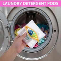 Dailygoods - 10 mini-wasnetten, waszakken met antiaanbaklaag voor wasmiddelcapsules, duurzame opbergzakken van polyester voor geurparels, wasorganizer voor reizen, ter bescherming van gevoelige stoffen — thumbnail 2
