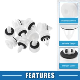 Dailygoods- Deurbekledingsclips - Duurzaam Kunststof - 10 Stuks - Wit - Slijtvast - Voor Chevrolet/Buick - Totale Lengte 28 mm - Autoclips — thumbnail 2