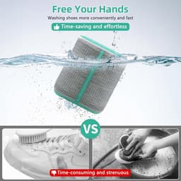 Schoenwaszak XL - 2-in-1 waszak voor schoenen - extra reinigingsvak voor zolen - eenvoudig in gebruik - ShopVlot — thumbnail 2