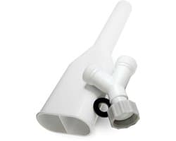 Dparts afvoer en aanvoer kraan splitter - y-stuk waterverdeler duo set - verdubbelaar voor wasmachine droger vaatwasser afvoerpijp wasmachinekraan