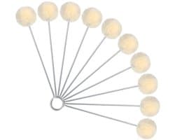 Solidchoice - Set van 10 Wol Applicator Ballen voor Leerbewerking