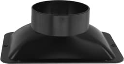 Muurflens Vent Connector ABS Kanaal Ventilator Slang Adapter voor Keuken Kap Ventilatie Binnenluchtkwaliteit Verbetering 100mm/150mm Zwart (100MM) — thumbnail 5
