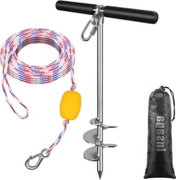 Zandanker Boot - Strandanker Schroefanker - Watersport Stabiliteit - Volledig Gelaste Helix - 17 inch - Zilver — thumbnail 1