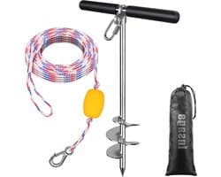 Zandanker Boot - Strandanker Schroefanker - Watersport Stabiliteit - Volledig Gelaste Helix - 17 inch - Zilver