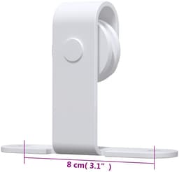 vidaXL - Ophangset - voor - minischuifdeur - 152 - cm - koolstofstaal - wit — thumbnail 4