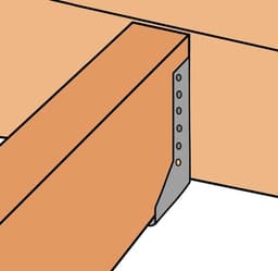 Set van 2 balkenschoenen 100x200mm - Draagschoen met 52 gaten - Verzinkt staal Z275 — thumbnail 2