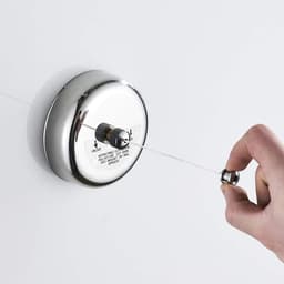 Waslijn uittrekbaar - Zilver - 3 Meter - Roestvrijstalen Wandwaslijn voor Binnengebruik — thumbnail 3