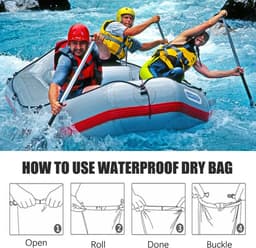 tas, waterdicht, taft, waterdichte tas, voor watersport, boten en navigatie, ideaal voor strand en wandelen, Zwart, 40L FR, Sinicism — thumbnail 2