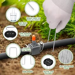 Grondankers set van 100 - 150 mm lang - met wasmachines en hamer - ideaal voor tuin en schutting - SnelShoppen — thumbnail 4