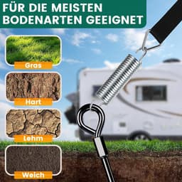 Stormbanden voor luifels 13m - grondankers 39 cm - windbestendig tot 110 km/h - eenvoudig te installeren - ShopVlot — thumbnail 3