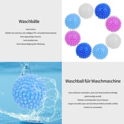 Verpakking van 8 stuks droogballen - Was- en droogballen voor wasdroger, perfect voor donsjacks, kleding, herbruikbaar en efficiënt — thumbnail 3