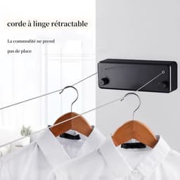 Onzichtbare Waslijn Indoor Dubbele Lijn Waslijn Abs Aluminium Droger Met Verstelbare Touw String Voor Indoor Indoor Hotel Balkon Badkamer 4.2m — thumbnail 4