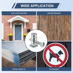 10-pack M5 x 18 holle deurankerset, bloemblaadjesmoeren uitbreidingsschroef krikmoer voor holle wand/aluminium bekleding/stalen buizen/ijzeren platen/kunststof panelen [zilverkleurig] — thumbnail 5