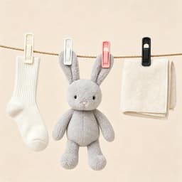 Set van 20 fluwelen kleerhangers, vingerbroekclips voor fluweelvlokken, kledingspelden (roze (kunststof)) — thumbnail 5