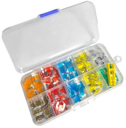 Low Profile Mini Zekering Assortiment 100 stuks – Auto Motor Scooter Zekeringen in Opbergbox — thumbnail 2