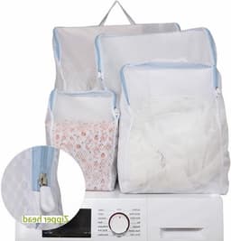 Set van 3 Herbruikbare Waszakken voor de Wasmachine met Handvatten, Ideaal voor Ondergoed, Truien en Sjaals - Blauwe Wasnetten voor Delicate Kleding — thumbnail 2