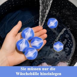 Anti-haarballen Wasmachine - Dierenhaar Vanger - Schoon Wassen - Herbruikbaar - 12 Stuks - Blauw — thumbnail 2