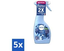 Febreze Textielverfrisser Spray - Sea Breeze - Langdurige Frisse Geur - Lenor Collectie - 500ml - Bulkverpakking - 5 stuks