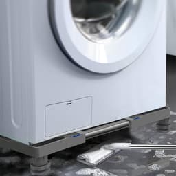 Onderstel Wasmachine - Verrijdbaar Onderstel - Apparaten Verplaatsen - Verstelbare Afmetingen - 42-65cm Breed - Grijs — thumbnail 3
