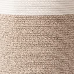 Jolíe Muse Grote opbergmand - Katoenen touw wasmand met handvat voor luierdeken speelgoed handdoek geweven wasmand woondecoratie wit & woestijn-XL — thumbnail 2