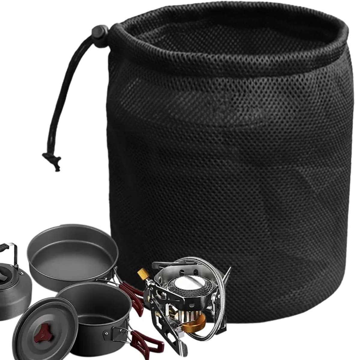 Wasknijper Tas - Opbergzak - Buiten Opbergen - Ventilatie Gaas - 19x25cm - Zwart — afbeelding 1