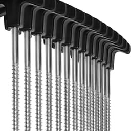 Grondanker - Zwart - 20 stuks met Adapter - Stalen Schroefharingen in Transportbox - Voor Kamperen en Buiten — thumbnail 2