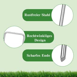 20 x grondankers van staal, anti-roest, 150 x 25 x 3 mm, grondanker voor onkruiddoek, tentharingen, omheining, camping, tuinvlies, haringen, stabiele slakkenhek, gazonrooster, compatibel met — thumbnail 3