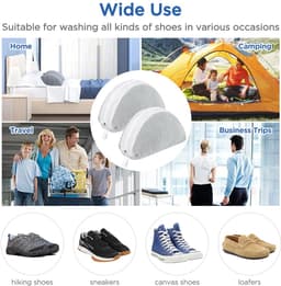 Wasnet voor schoenen, waszak met 360 graden chenille reinigingsfleece, waszak geschikt voor sneakers, gymschoenen, canvas schoenen enz., groen — thumbnail 2