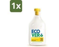 1 x Ecover - Wasverzachter - Gardenia - 1 liter - 33 wasbeurten - Wasverzachter - Wasverzachter Gardenia - Wasverzachter Vanille - Wasverzachter Biologisch - Wasverzachter Plantaardig