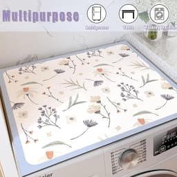 Wasmachine Top Mat - Beschermmat - Apparaten Beschermen - Sneldrogend en Antislip - 70x70cm - Paars — thumbnail 3